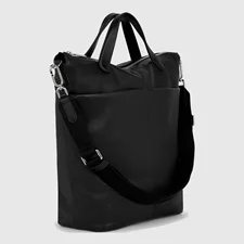 ECCO® Textureblock Leather Tote Bag - Black - Main
