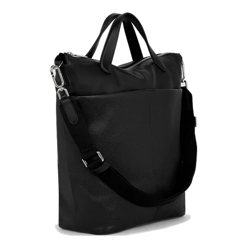 ECCO® Textureblock sac cabas cuir - Noir - Main