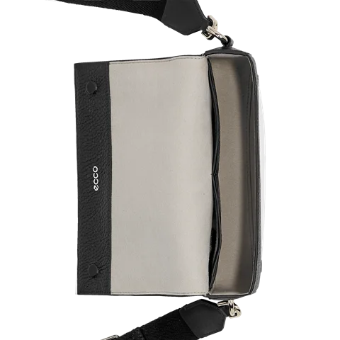ECCO® Textureblock telefontaske i læder - Sort - Birdeye