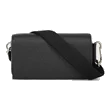 Skórzana torebka na telefon ECCO® Textureblock - Czarny - Front