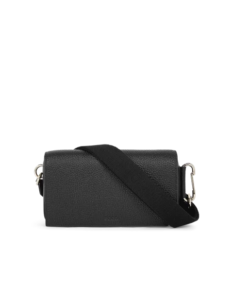 ECCO® Textureblock Leather Phone Bag - Black - M