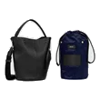 ECCO® Takeaway Leather Bucket Bag - Black - Front