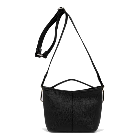 Skórzana torebka przez ramię ECCO® Takeaway - Czarny - Front