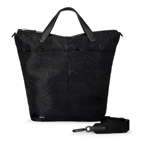 ECCO® kožna duboka prostrana torba - Crno - Front