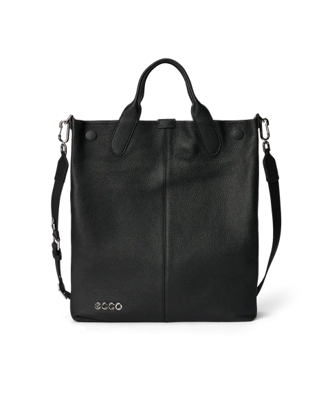 Skórzana torba shopper ECCO® - Czarny - M