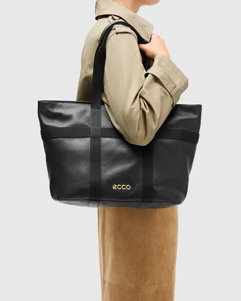 ECCO® Leather Tote Bag - Black - Lifestyle_Image_1