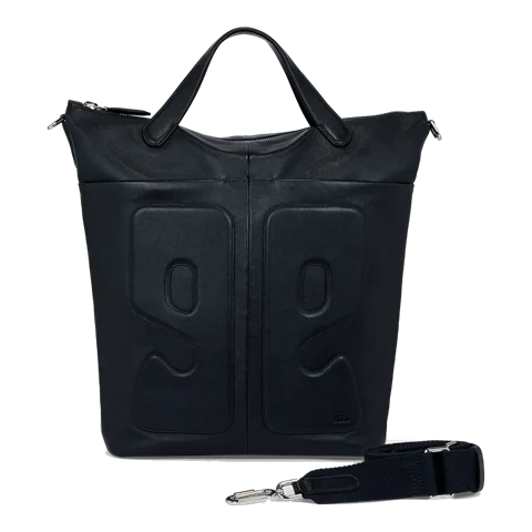 ECCO® E shopper taske i læder - Blå - Front