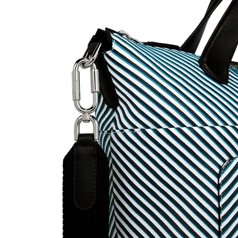 ECCO® E Stripe Leather Tote Bag - Blue - Lifestyle