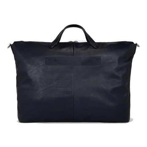 ECCO® E Weekender shopper taske i læder - Blå - Back