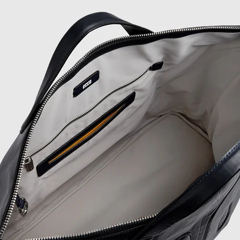 ECCO® E Weekender shopper taske i læder - Blå - Inside