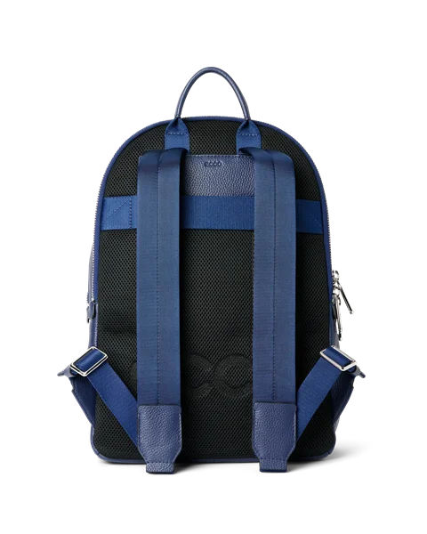 ECCO® Round Pack Rucksack aus Leder - Blau - B