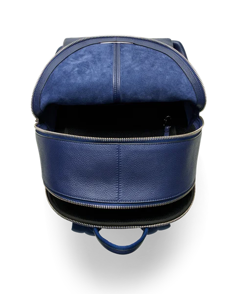 ECCO® Round Pack Rucksack aus Leder - Blau - Be