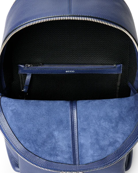 ECCO® Round Pack Rucksack aus Leder - Blau - I