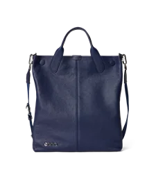 Kožená taška tote ECCO® Tote - Modrá - M