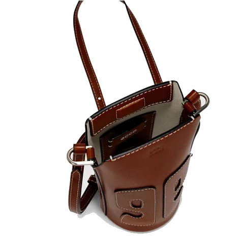 ECCO® E Leather Crossbody Bag - Brown - Inside