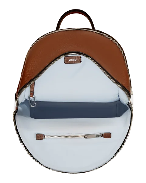 Skórzany plecak ECCO® Round Pack - Brązowy - Be