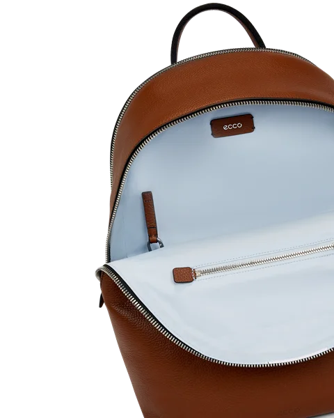 Skórzany plecak ECCO® Round Pack - Brązowy - I