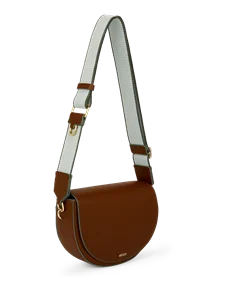 Skórzana torebka saddle bag ECCO® - Brązowy - M