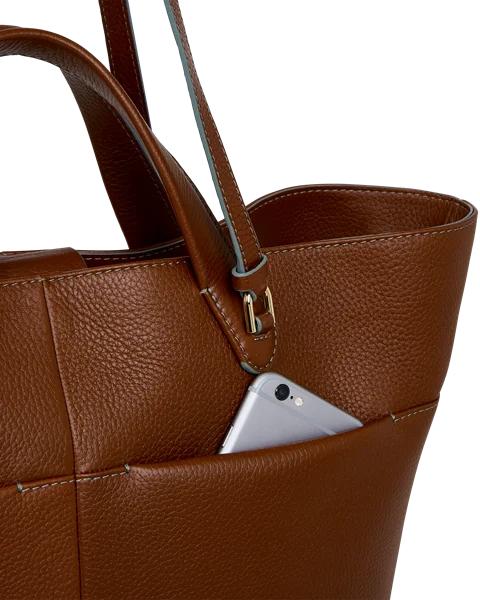 ECCO® Shopper taske i læder - Brun - D1