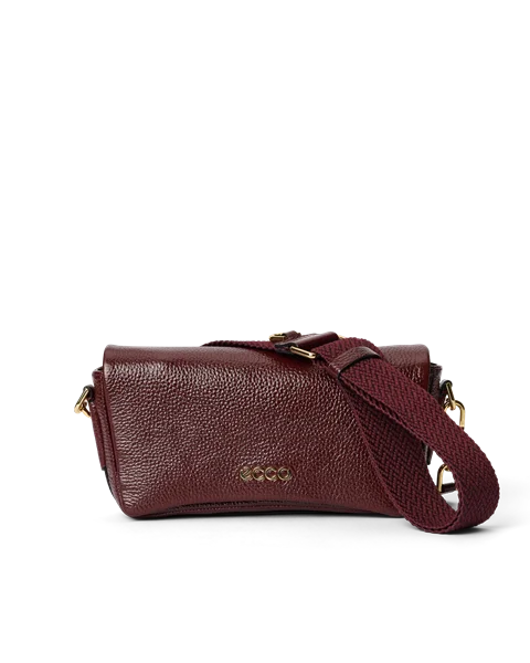 ECCO® Pinch crossbody-laukku nahkaa - Viininpunainen - M