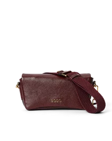 ECCO® Pinch crossbody-laukku nahkaa - Viininpunainen - M