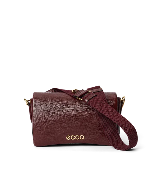 ECCO® Pinch crossbody-laukku nahkaa - Viininpunainen - M