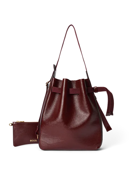 ECCO® Sail kožna torba hobo - Bordo - M