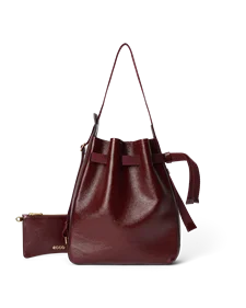 ECCO® Sail kožna torba hobo - Bordo - M