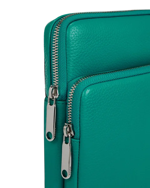ECCO® Flat Pouch Leather Crossbody Bag - Green - D1