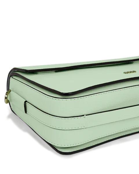 ECCO® Crossbody lædertaske med opadbuet bund - Grøn - D1