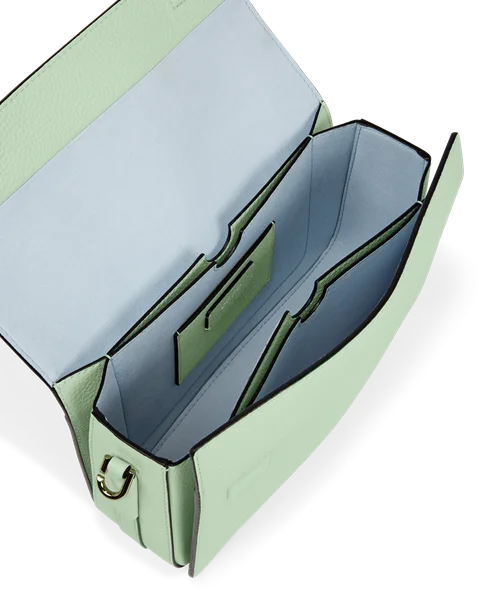 ECCO® Crossbody lædertaske med opadbuet bund - Grøn - I