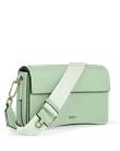 Kožená kabelka cez rameno ECCO® - Zelená - M