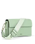 ECCO® Crossbody lædertaske med opadbuet bund - Grøn - M