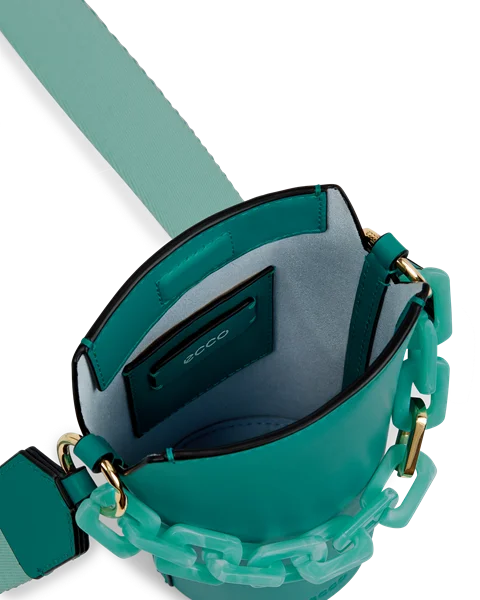 ECCO® Pot Umhängetasche aus Leder - Grün - I
