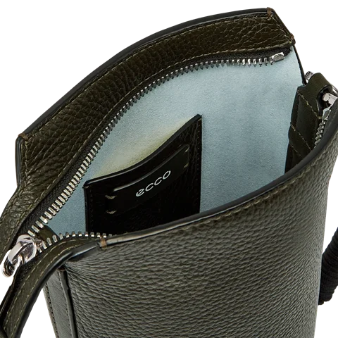 ECCO® Pot skuldertaske i læder - Grøn - Inside