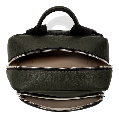 ECCO® Textureblock szögletes bőr hátizsák - Zöld - Birdeye