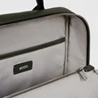 Hranatý kožený batoh ECCO® Textureblock - Zelená - Inside