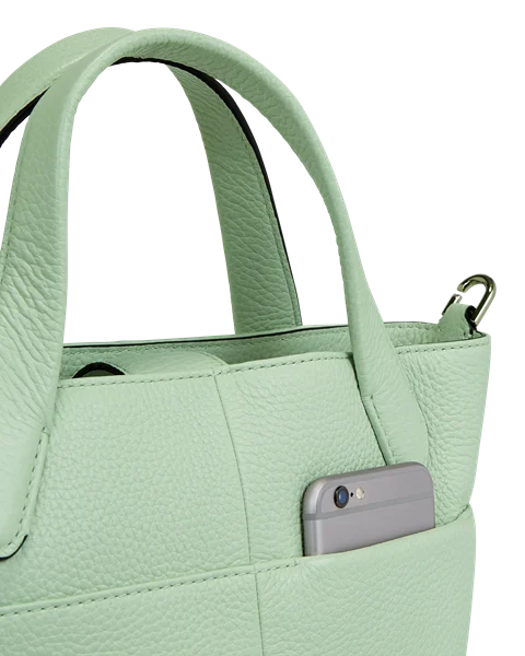 Skórzana torba shopper ECCO® - Zielony - D2