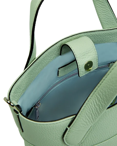 Kožená taška tote ECCO® - Zelená - I