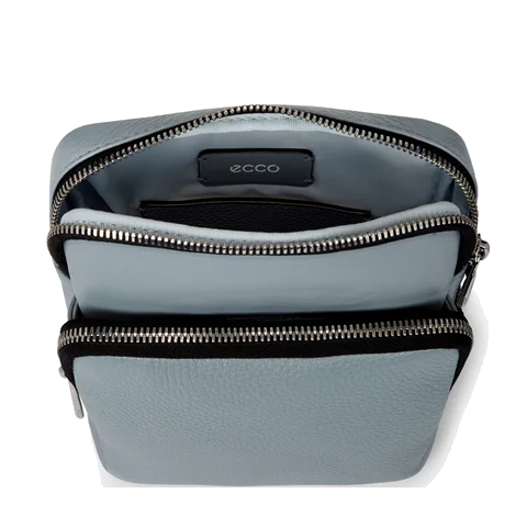 ECCO® Flat Pouch skuldertaske i læder - Grå - Inside