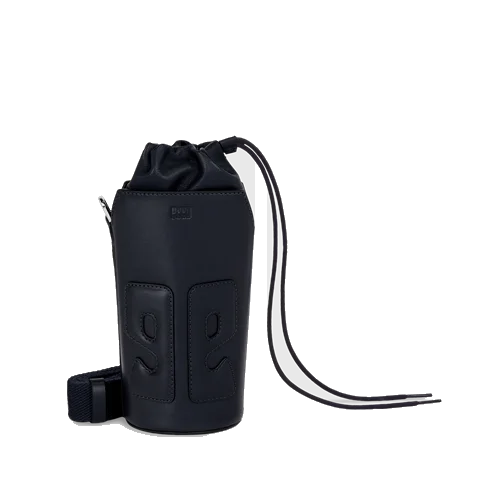 ECCO® E Pot Sling Double E Leather Crossbody Bag - Navy - Front