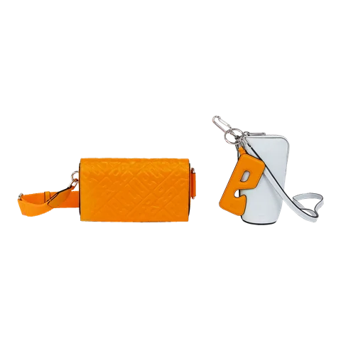 ECCO® E Stack Monogra telefontaske i læder - Orange - Front