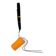 Kožená crossbody kabelka ECCO® E Pot Sling Monogram - Oranžová  - Main