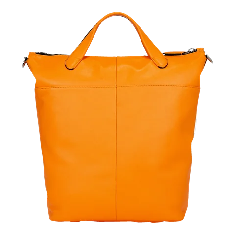 Skórzana torba na zakupy ECCO® E - Pomarańczowy - Back