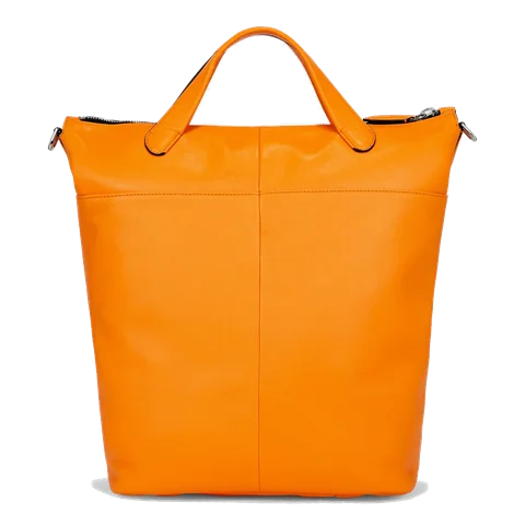 Kožená taška tote ECCO® E - Oranžová  - Back