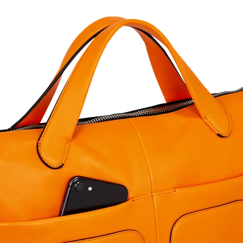 ECCO® E Leather Tote Bag - Orange - Lifestyle 2