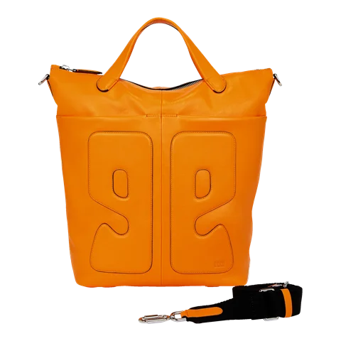 Skórzana torba na zakupy ECCO® E - Pomarańczowy - Front