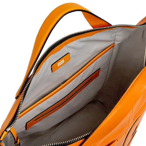 Kožená taška tote ECCO® E - Oranžová  - Inside