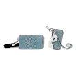 Skórzana torebka na telefon ECCO® E Stack Stripe - Niebieski - Front