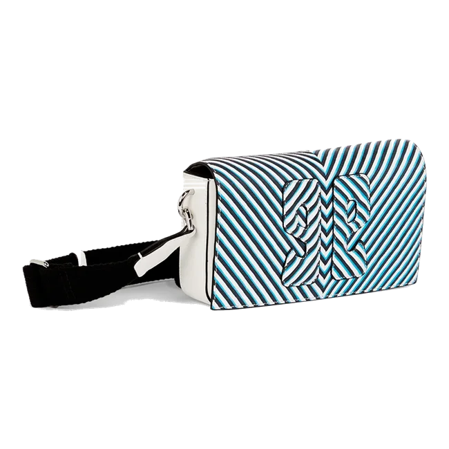 ECCO® E Stack Stripe bőr telefontartó táska - Kék - Main